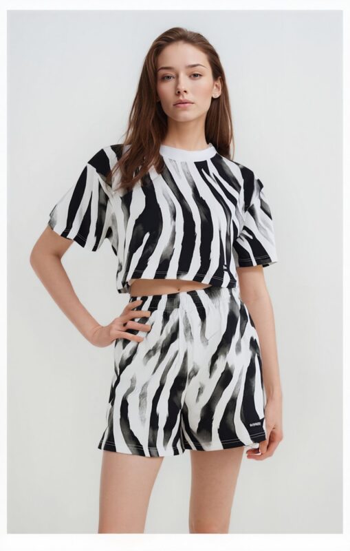 bermuda da donna zebrato